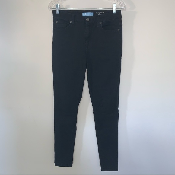 7 For All Mankind Denim - 74AM B(air) The High Waist Skinny Black Jegging Jean Lyocell Blend 29